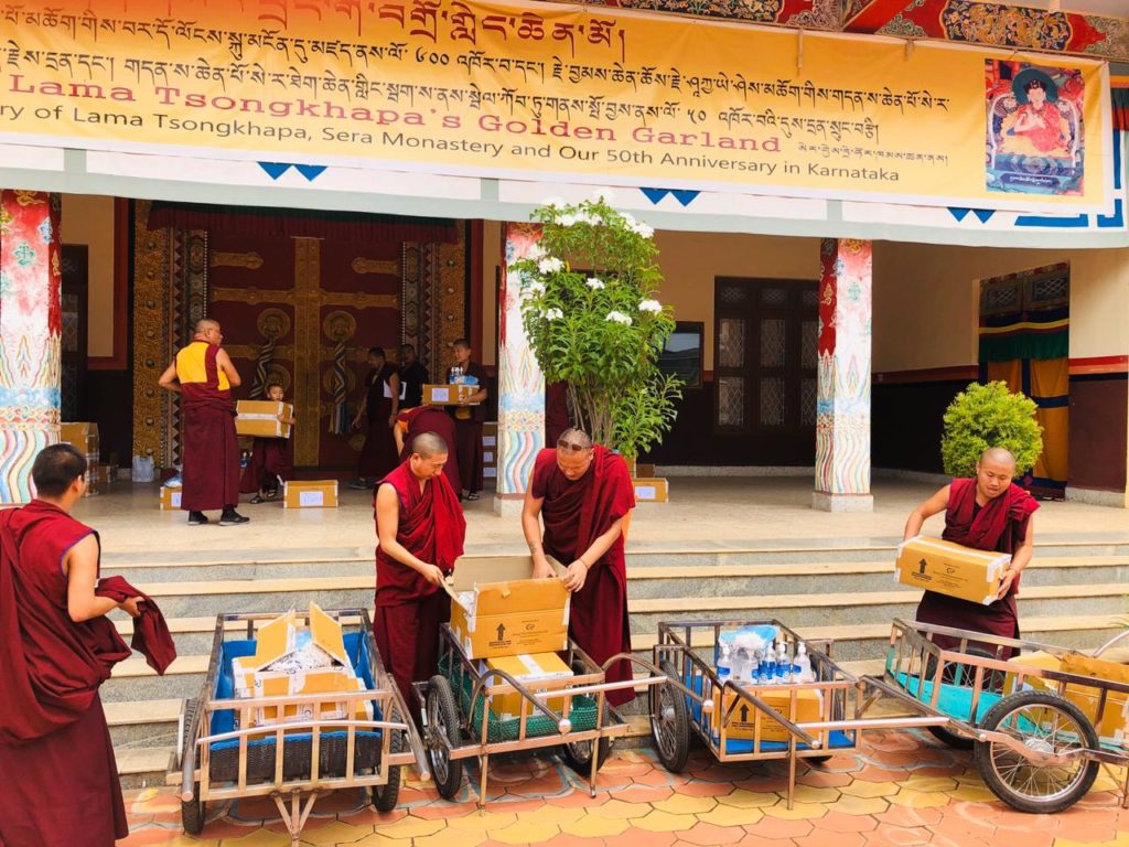 Tibet.de Mönche Schule Covid 19